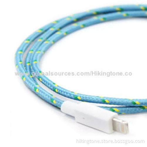 Nylon Data USB Cable Charger for iPhone 5
